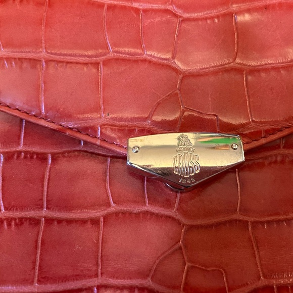 Mark Cross Red Alligator Leather Shoulder Bag - Picture 3 of 9